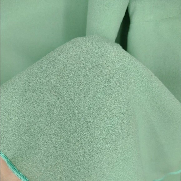 Green Ruffle Layered Sleeve Pastel Chiffon Top Green Small St. Patrick's Day - Picture 11 of 16